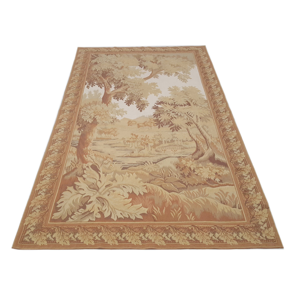 Pacific Tapestry 38064 Ivory Cream Tapestry Hand Knotted Rug