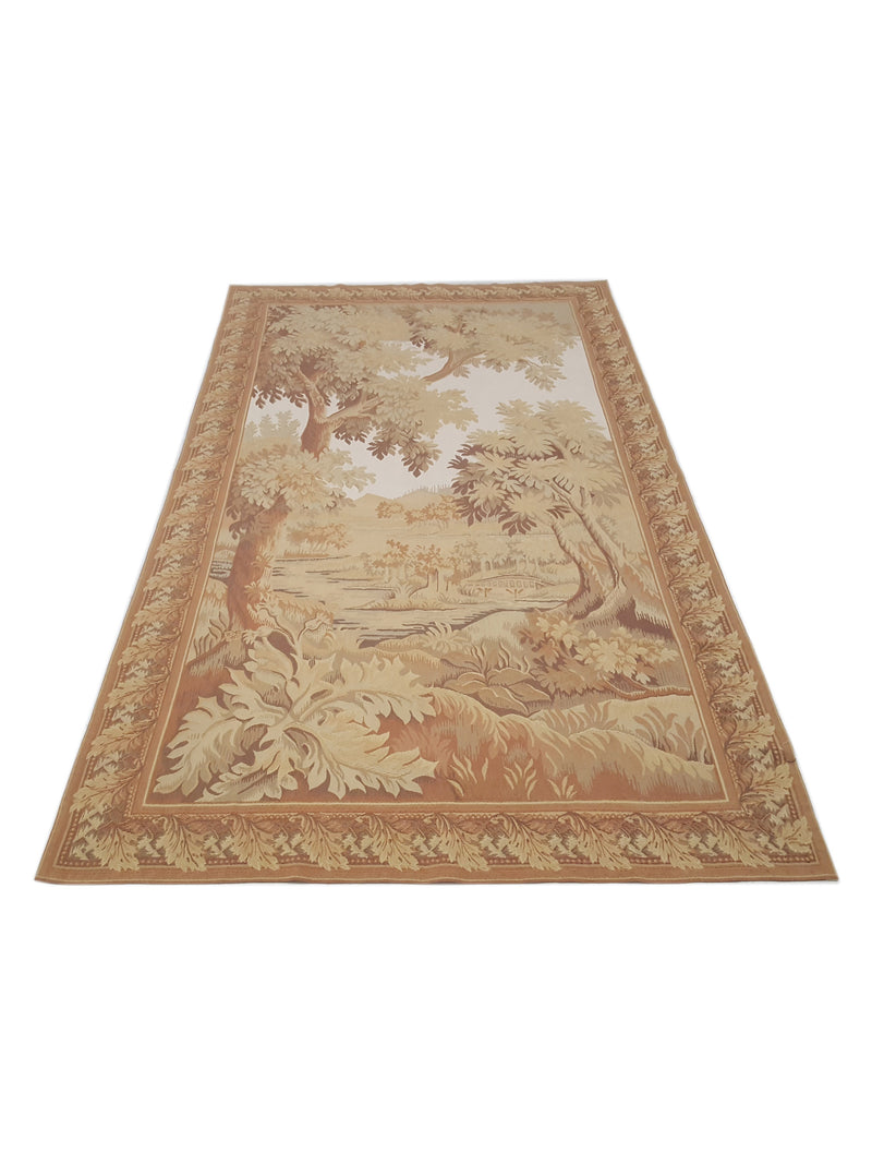 Pacific Tapestry 38064 Ivory Cream Tapestry Hand Knotted Rug