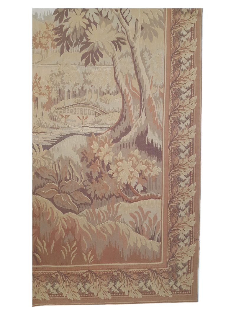 Pacific Tapestry 38064 Ivory Cream Tapestry Hand Knotted Rug