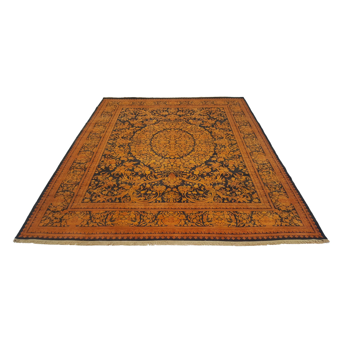 Pacific Classic 38066 Black Orange Traditional Hand Knotted Rug