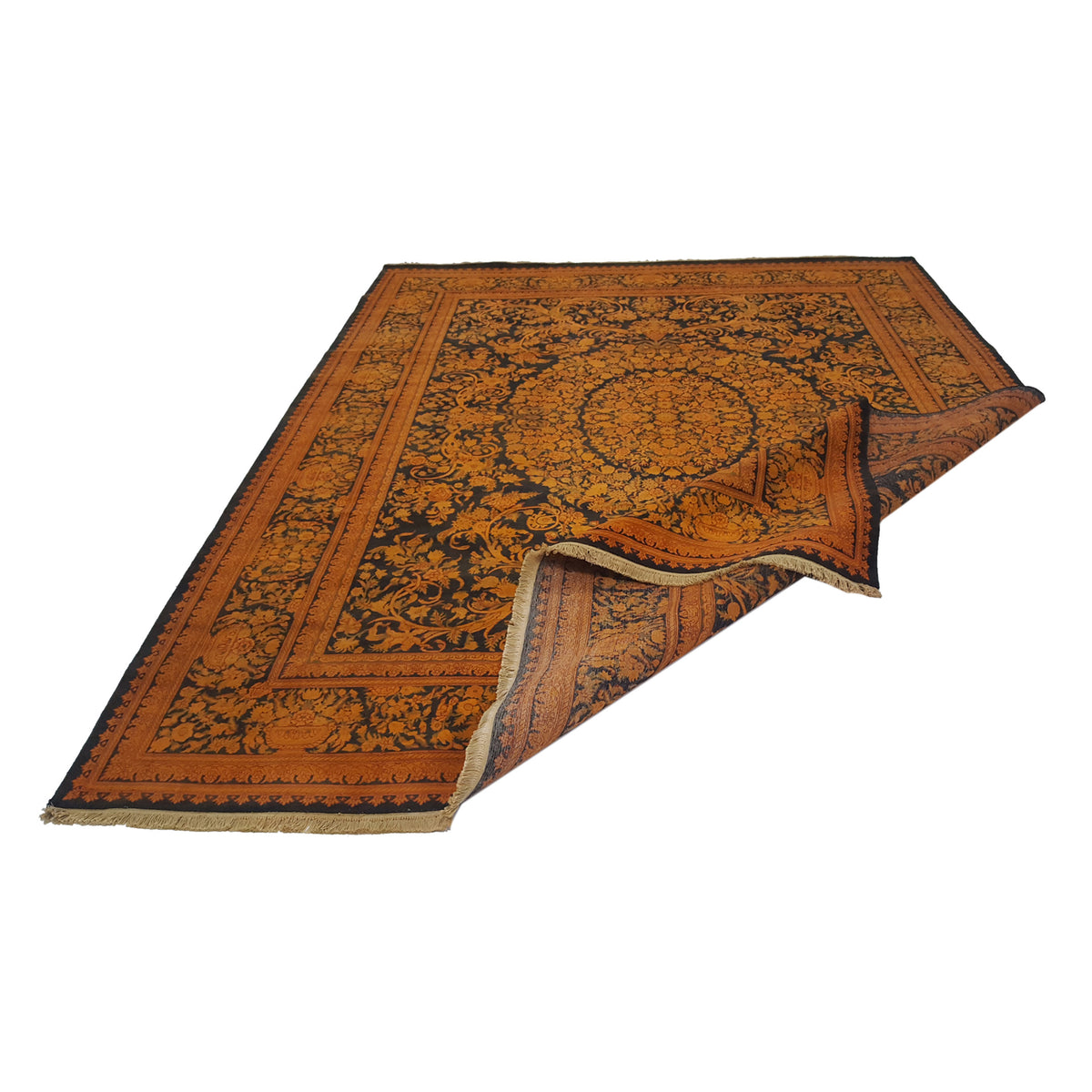 Pacific Classic 38066 Black Orange Traditional Hand Knotted Rug