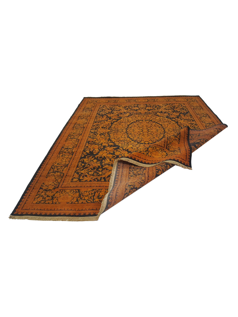 Pacific Classic 38066 Black Orange Traditional Hand Knotted Rug