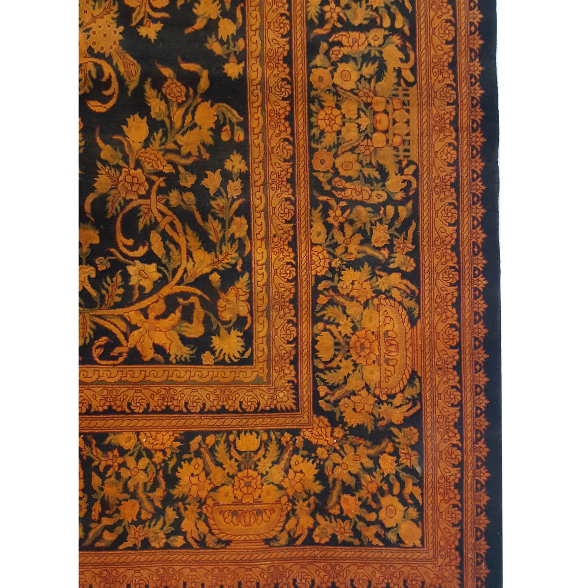 Pacific Classic 38066 Black Orange Traditional Hand Knotted Rug