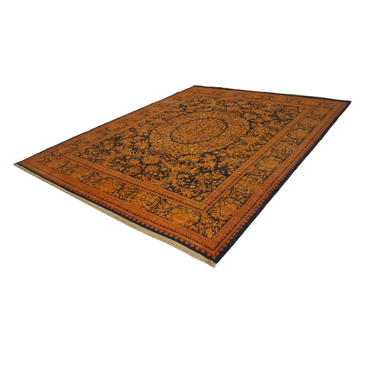 Pacific Classic 38066 Black Orange Traditional Hand Knotted Rug