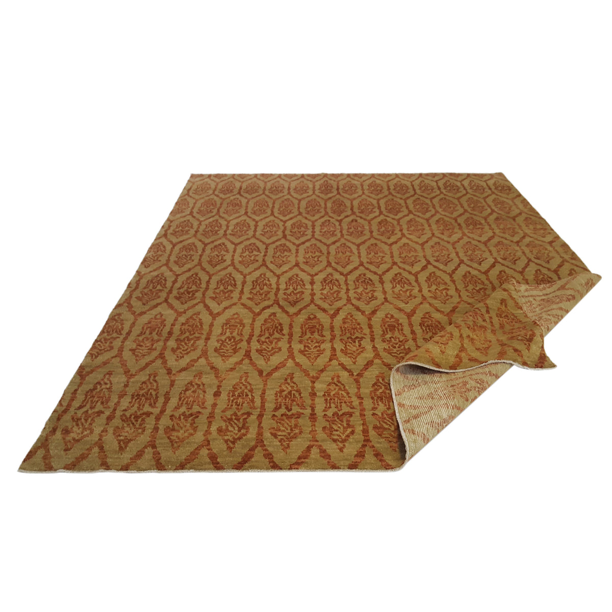 Pacific Ikat 38068 Gold Rust Transitional Hand Knotted Rug