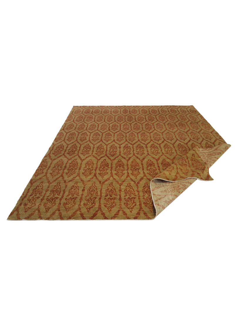 Pacific Ikat 38068 Gold Rust Transitional Hand Knotted Rug