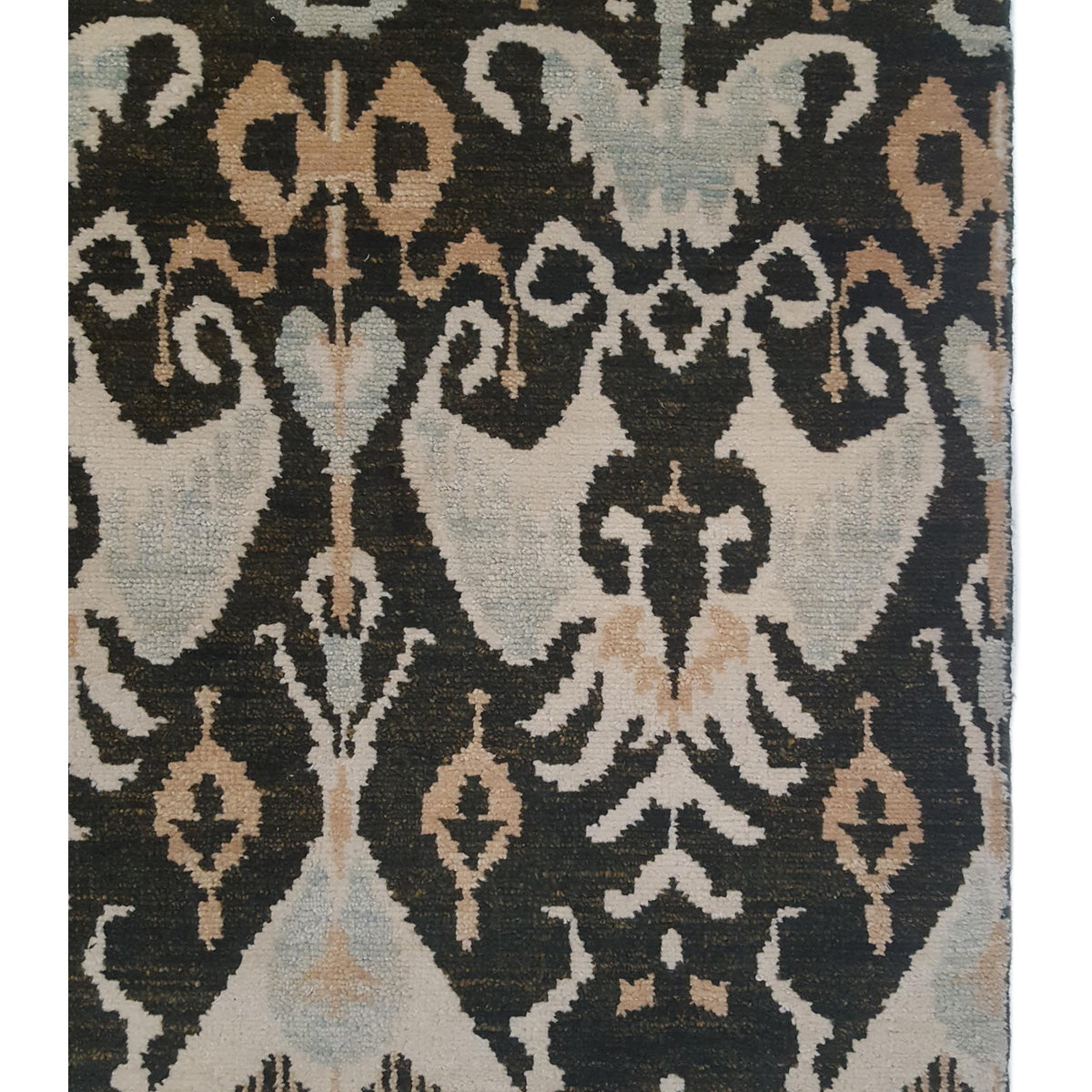 Pacific Ikat 38071 Blue Gold Transitional Hand Knotted Rug