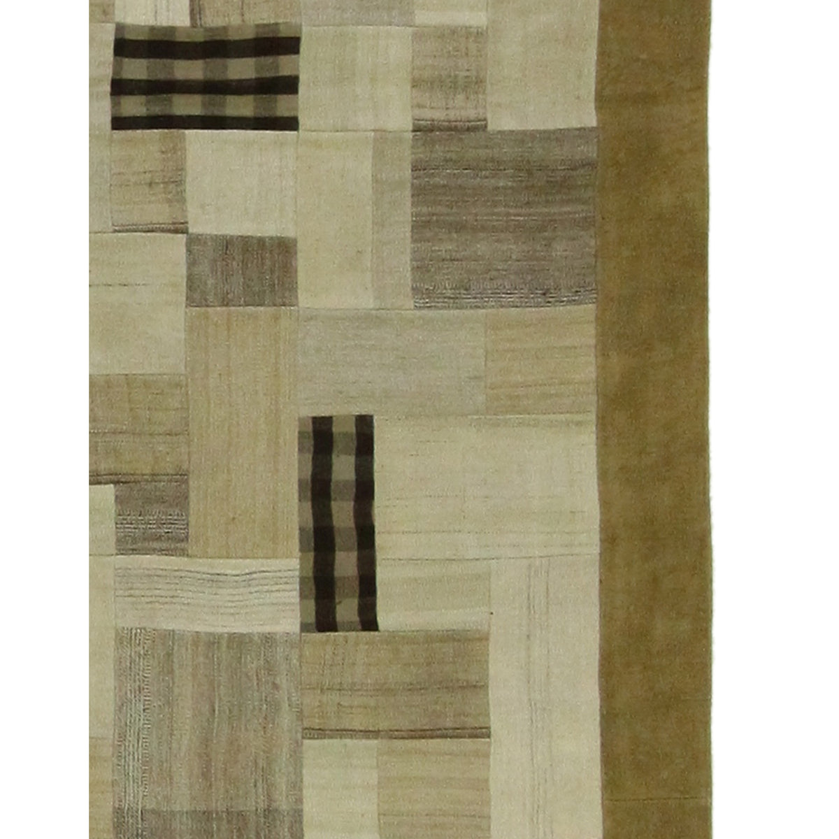Pacific Patchwork 38128 Brown Camel Patchwork Hand Knotted Rug