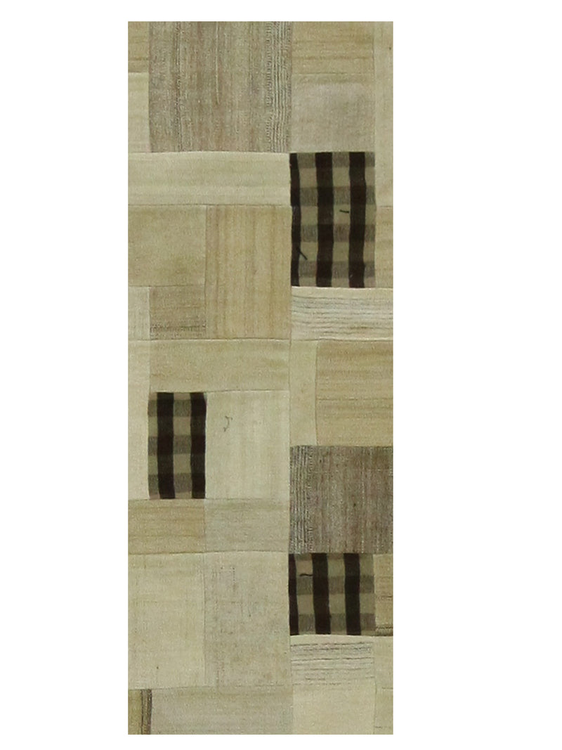 Pacific Patchwork 38128 Brown Camel Patchwork Hand Knotted Rug