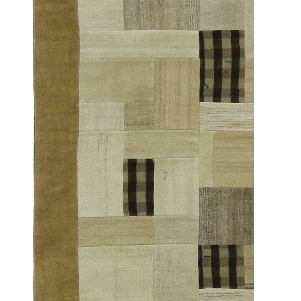 Pacific Patchwork 38128 Brown Camel Patchwork Hand Knotted Rug