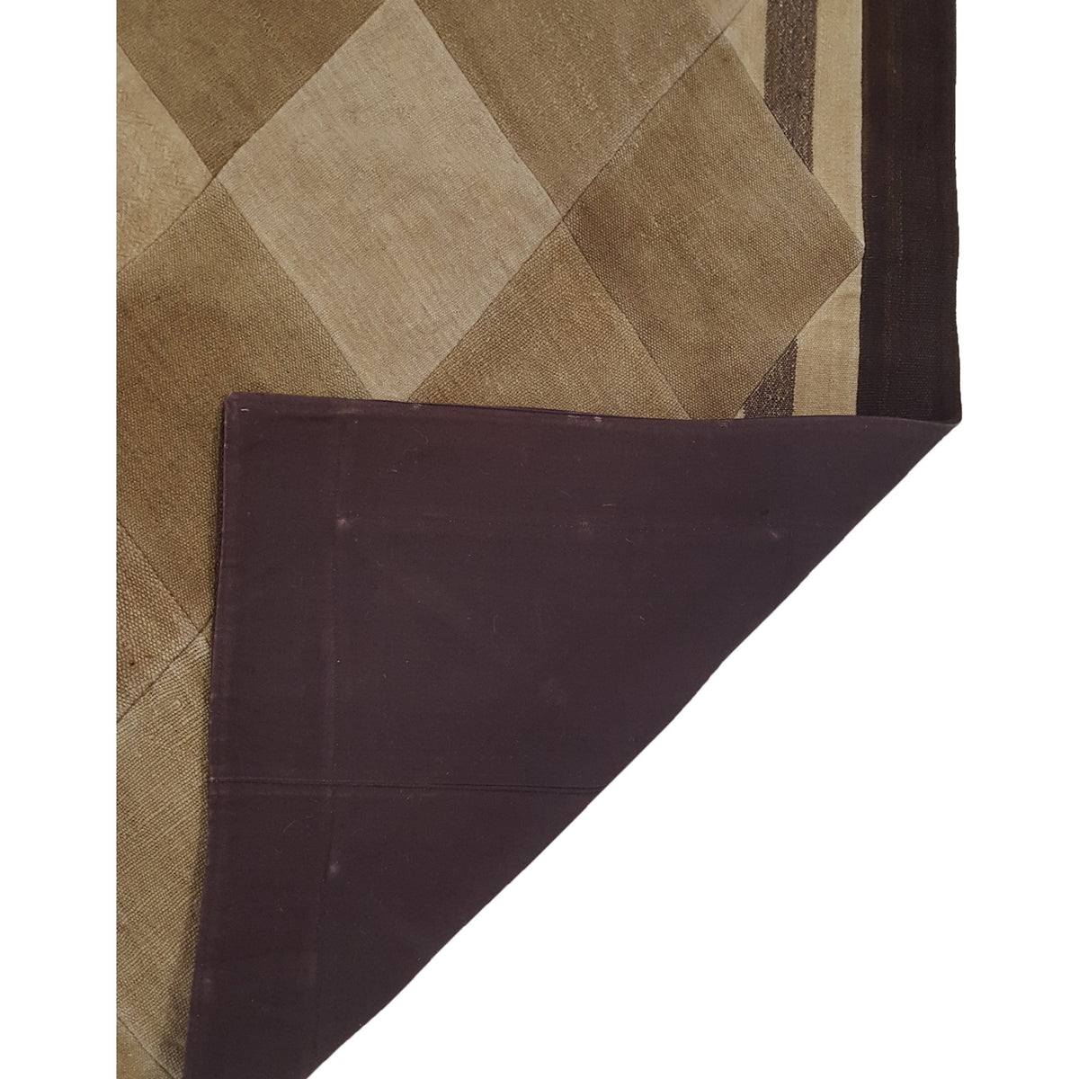 Pacific Patchwork 38136 Cream Burgundy Patchwork Hand Knotted Rug