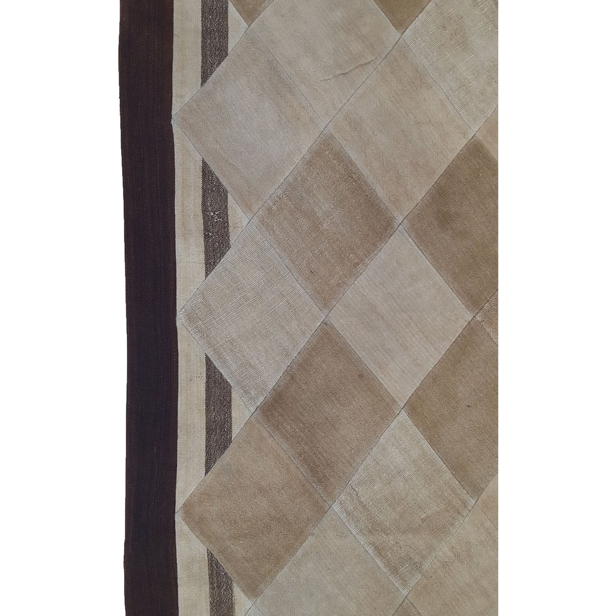 Pacific Patchwork 38136 Cream Burgundy Patchwork Hand Knotted Rug
