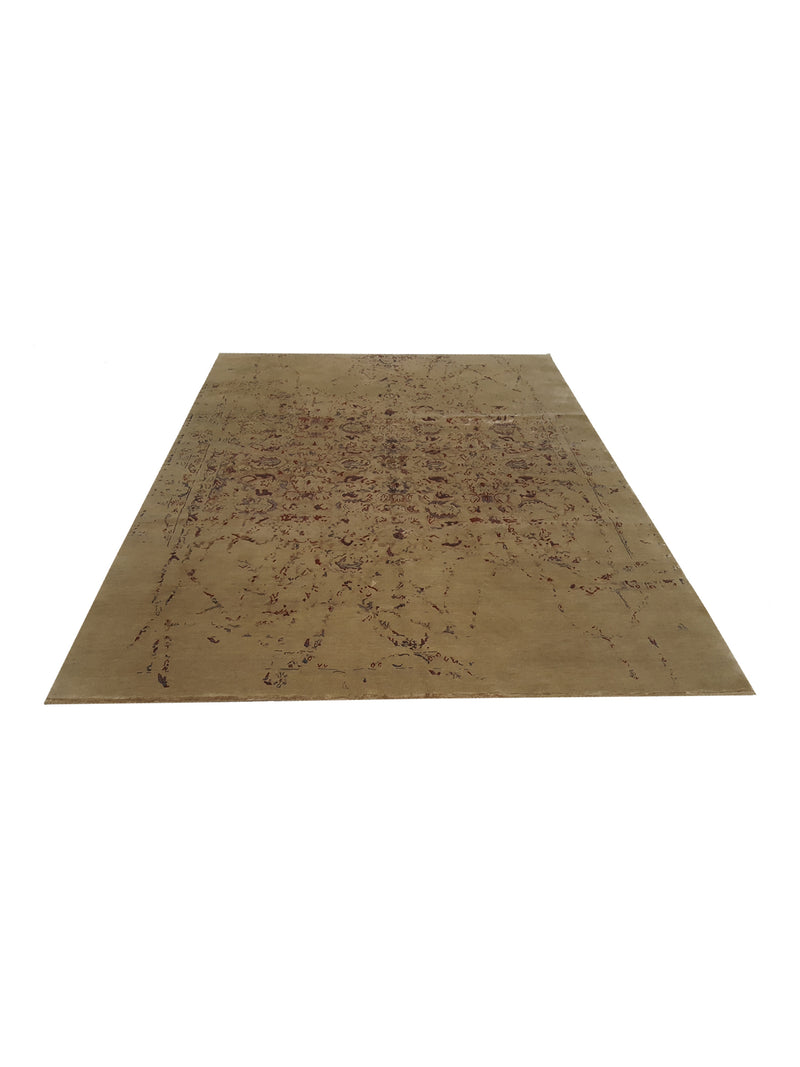 Pacific Rodeo Drive 38230 Gold Gold Modern Hand Knotted Rug