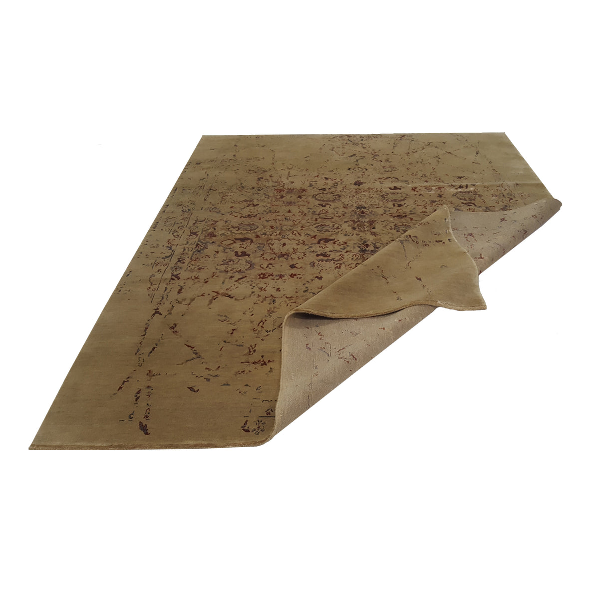 Pacific Rodeo Drive 38230 Gold Gold Modern Hand Knotted Rug