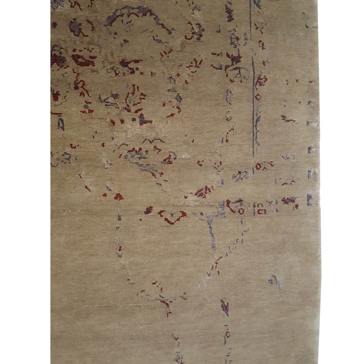 Pacific Rodeo Drive 38230 Gold Gold Modern Hand Knotted Rug