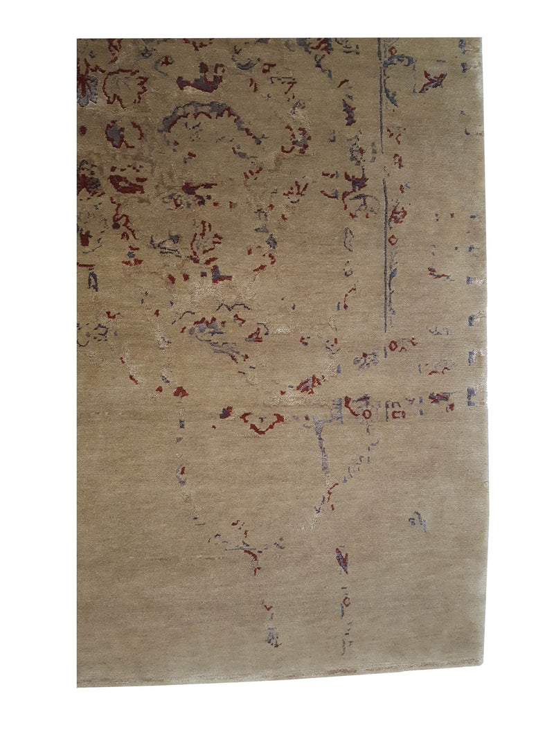 Pacific Rodeo Drive 38230 Gold Gold Modern Hand Knotted Rug