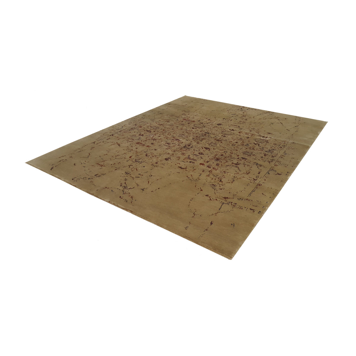 Pacific Rodeo Drive 38230 Gold Gold Modern Hand Knotted Rug