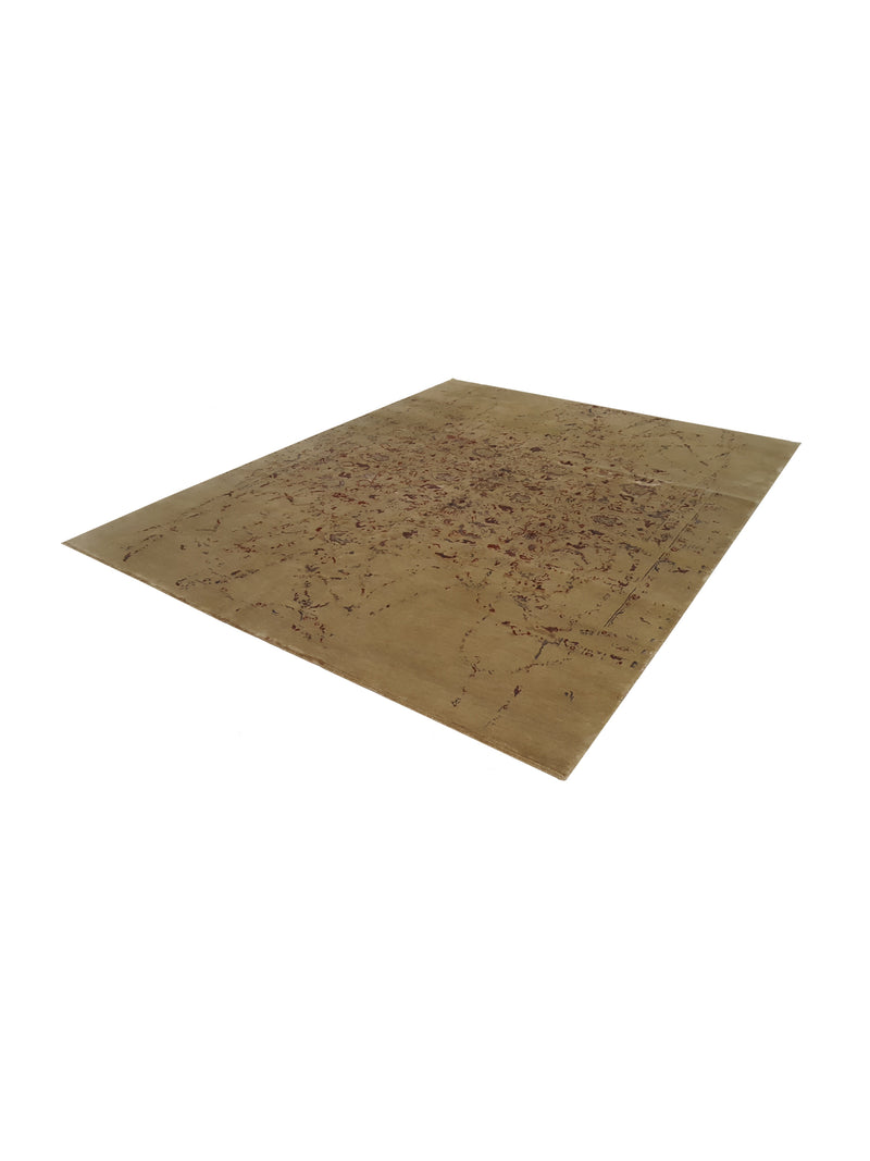 Pacific Rodeo Drive 38230 Gold Gold Modern Hand Knotted Rug