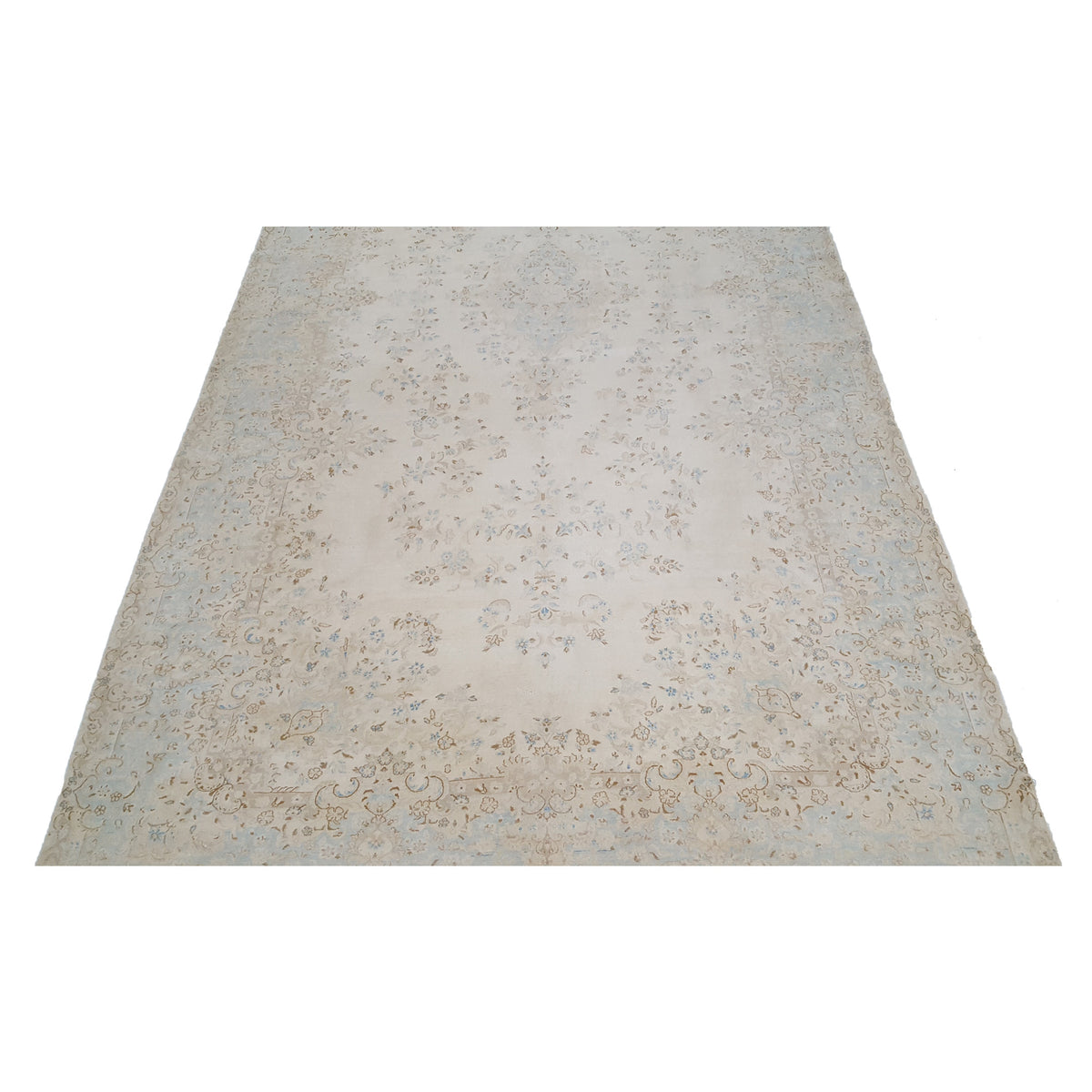 Pacific Kerman 38369 Beige Beige Traditional Hand Knotted Rug