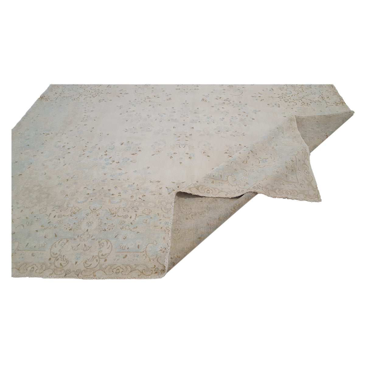 Pacific Kerman 38369 Beige Beige Traditional Hand Knotted Rug