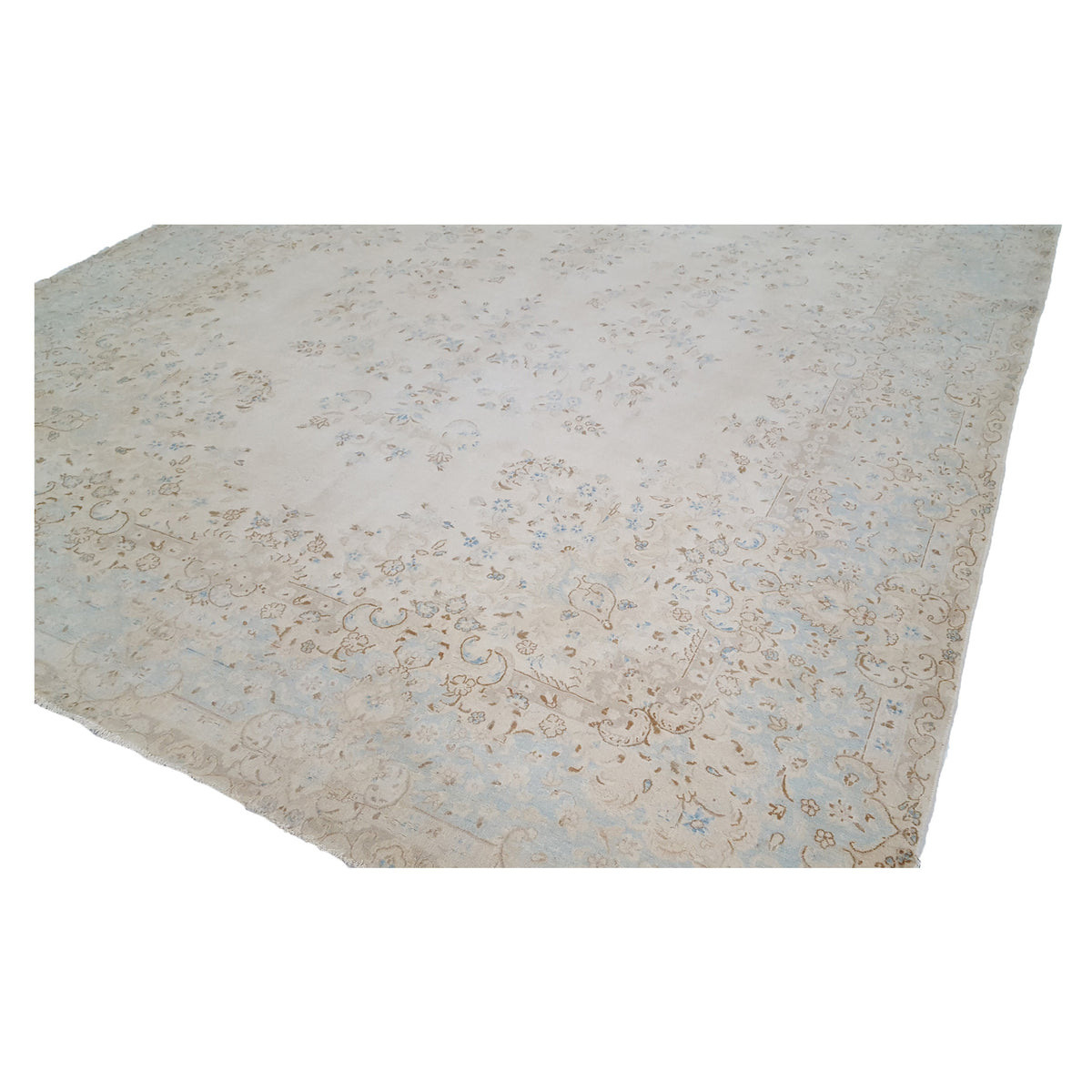 Pacific Kerman 38369 Beige Beige Traditional Hand Knotted Rug