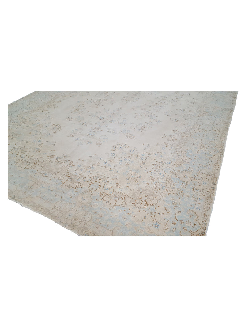 Pacific Kerman 38369 Beige Beige Traditional Hand Knotted Rug