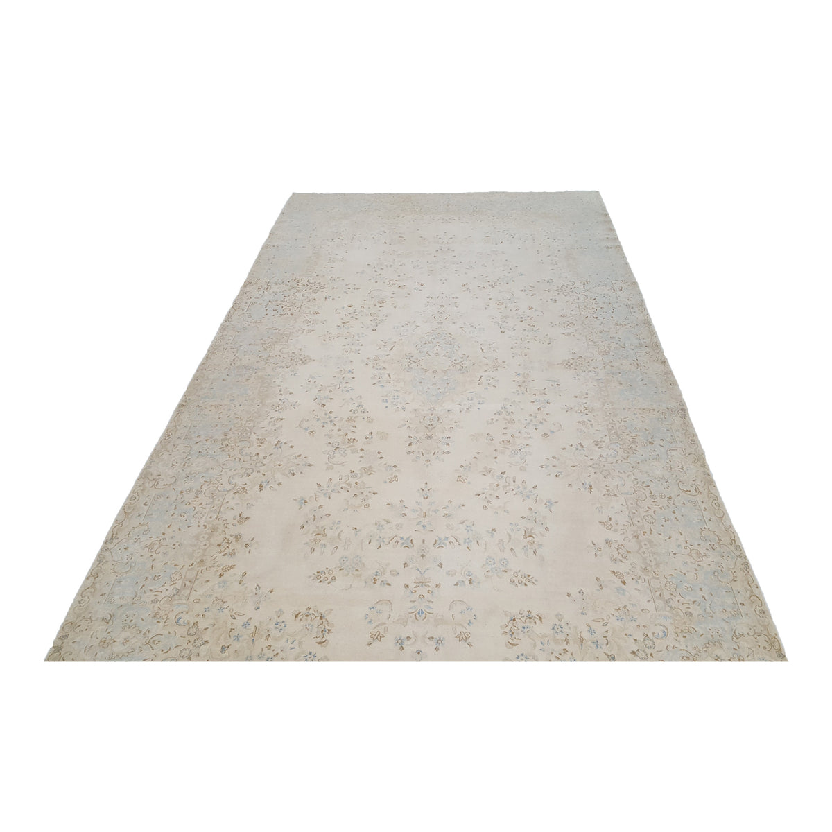 Pacific Kerman 38369 Beige Beige Traditional Hand Knotted Rug