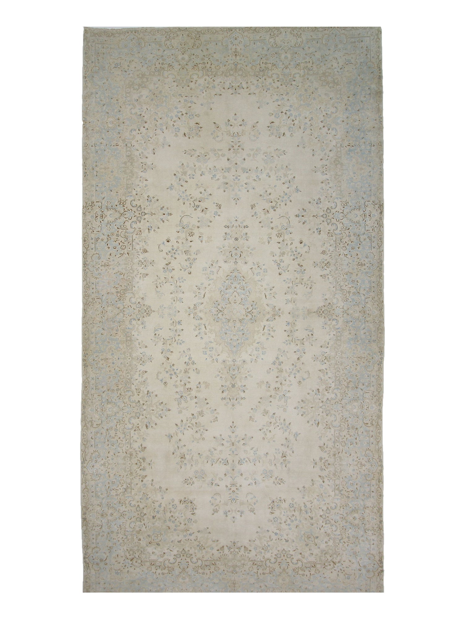 Pacific Kerman 38369 Beige Beige Traditional Hand Knotted Rug