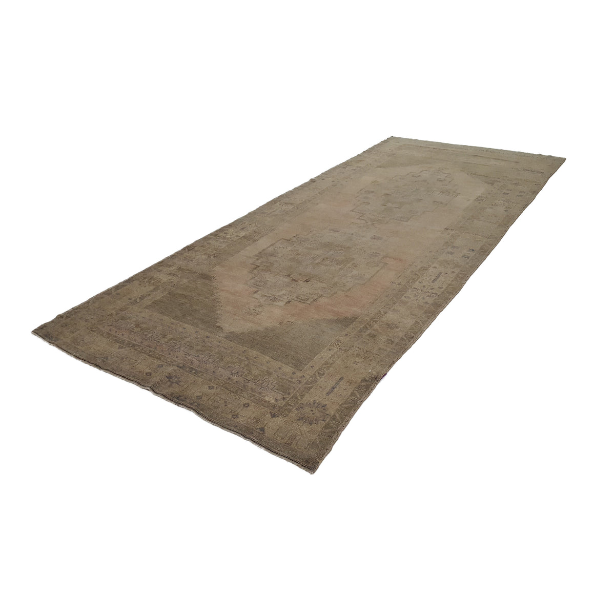 Fasa Antique Ushak 38401 Coral Brown Traditional Antique Rug