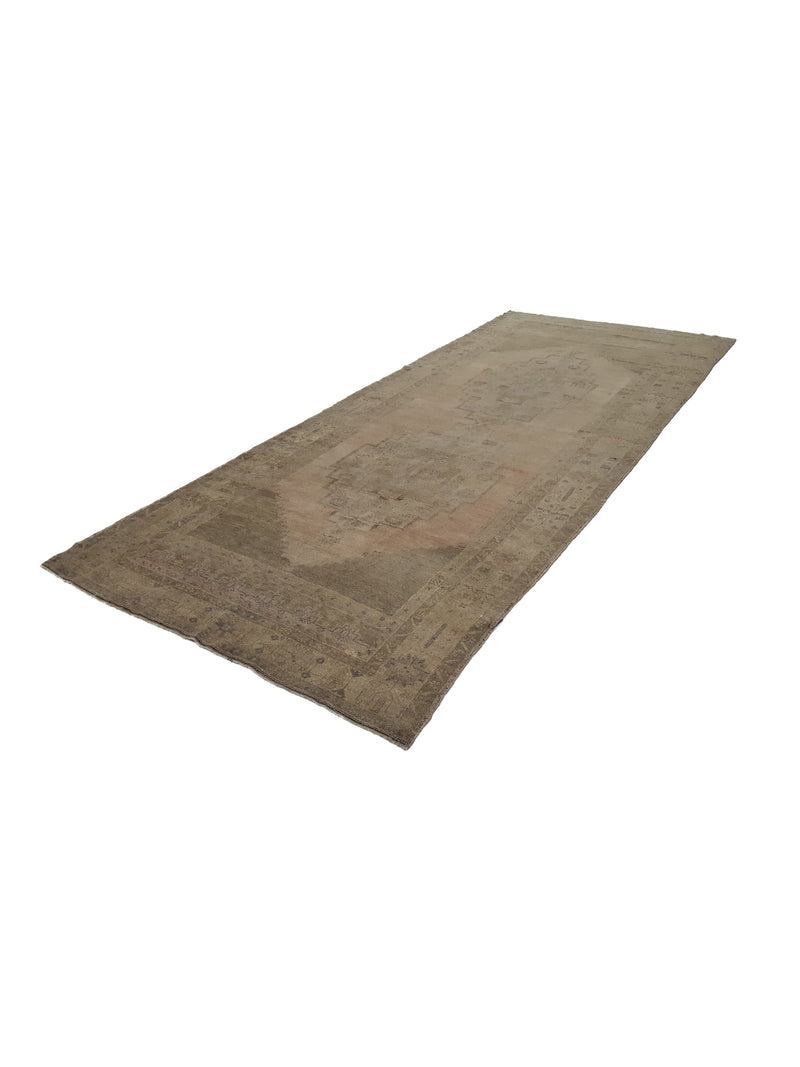 Fasa Antique Ushak 38401 Coral Brown Traditional Antique Rug