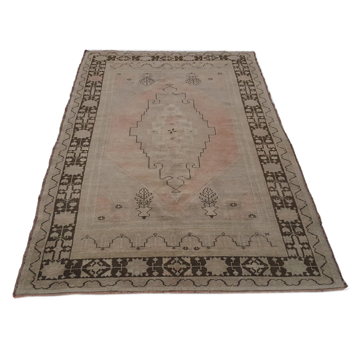 Pacific Anatolian 38405 Coral Brown Traditional Hand Knotted Rug