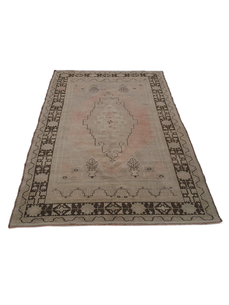 Pacific Anatolian 38405 Coral Brown Traditional Hand Knotted Rug