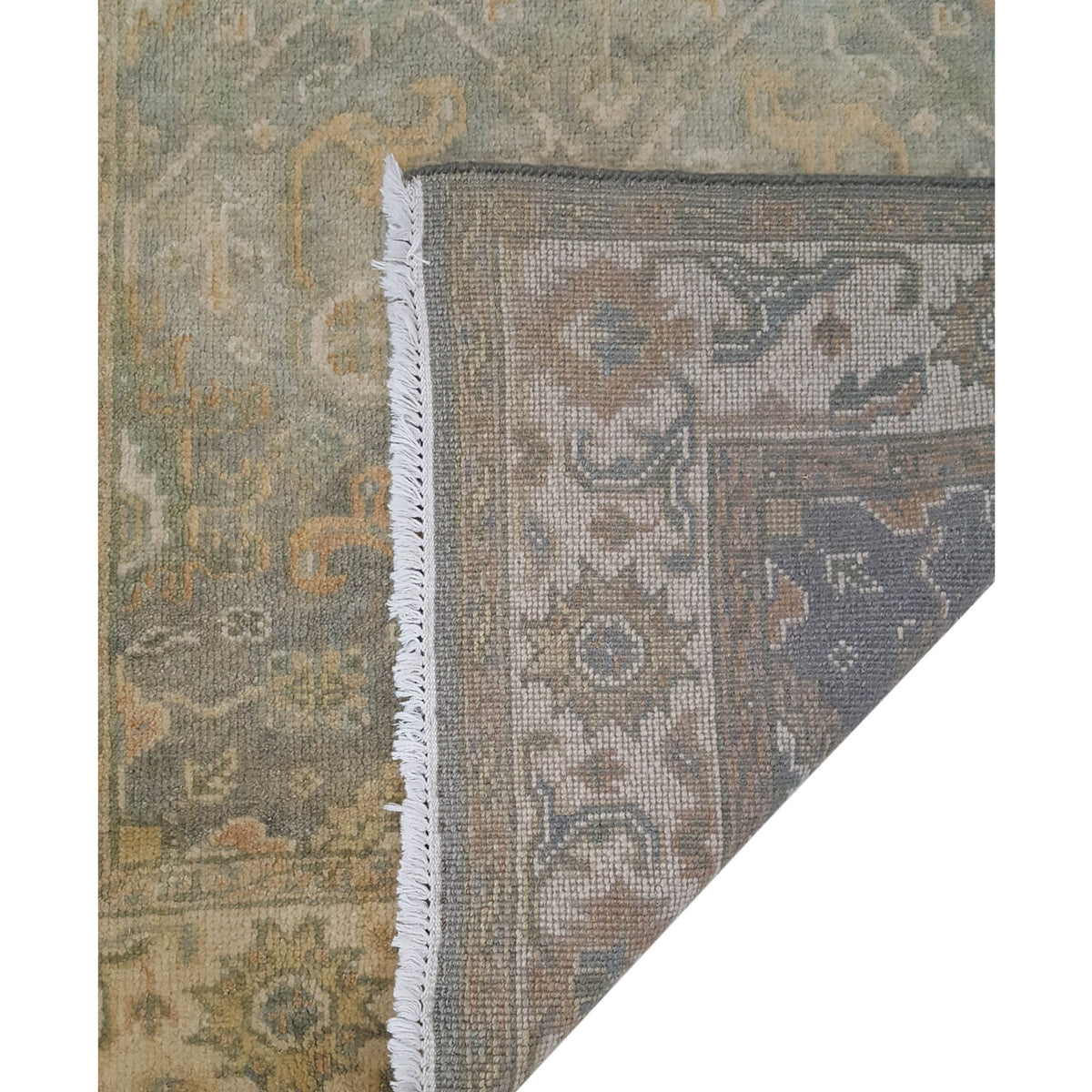 Pacific Marco 38427 Lt.Green Ivory Transitional Hand Knotted Rug