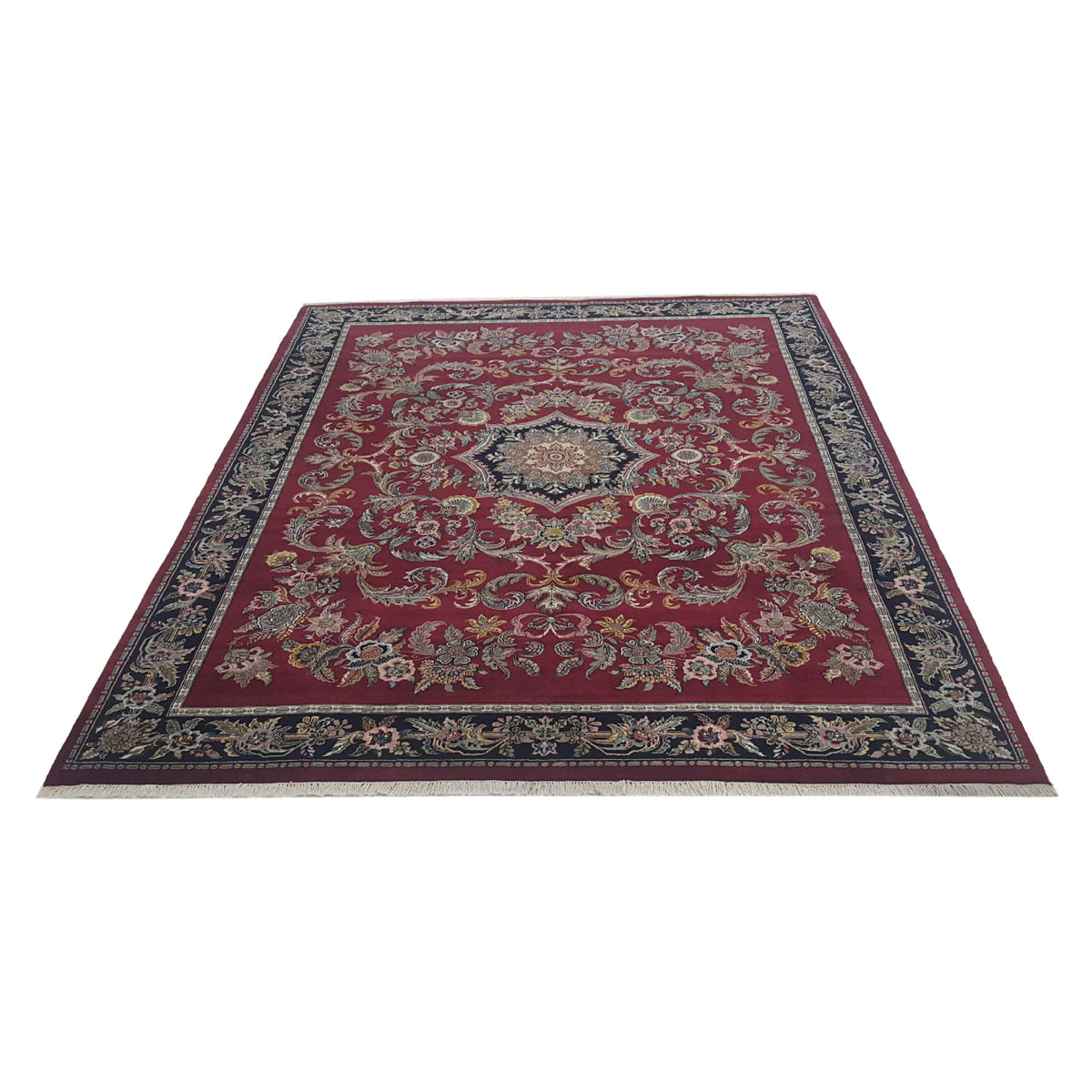 Pacific Loom 38441 Burgundy Black Traditional Hand Knotted Rug