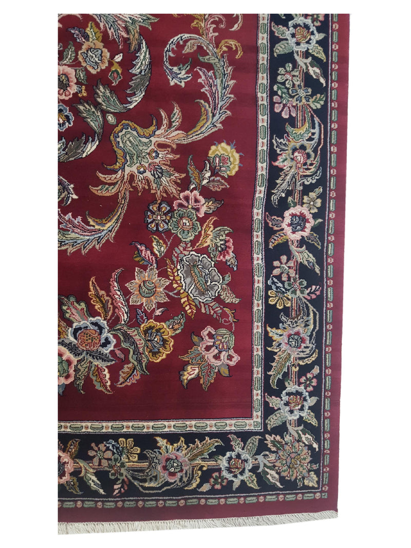 Pacific Loom 38441 Burgundy Black Traditional Hand Knotted Rug