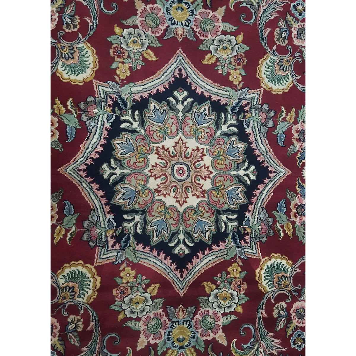 Pacific Loom 38441 Burgundy Black Traditional Hand Knotted Rug