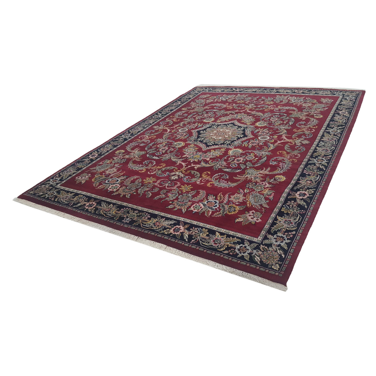 Pacific Loom 38441 Burgundy Black Traditional Hand Knotted Rug