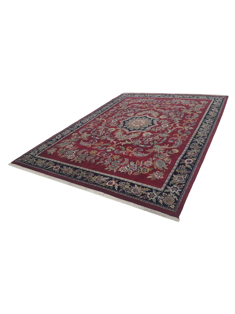 Pacific Loom 38441 Burgundy Black Traditional Hand Knotted Rug