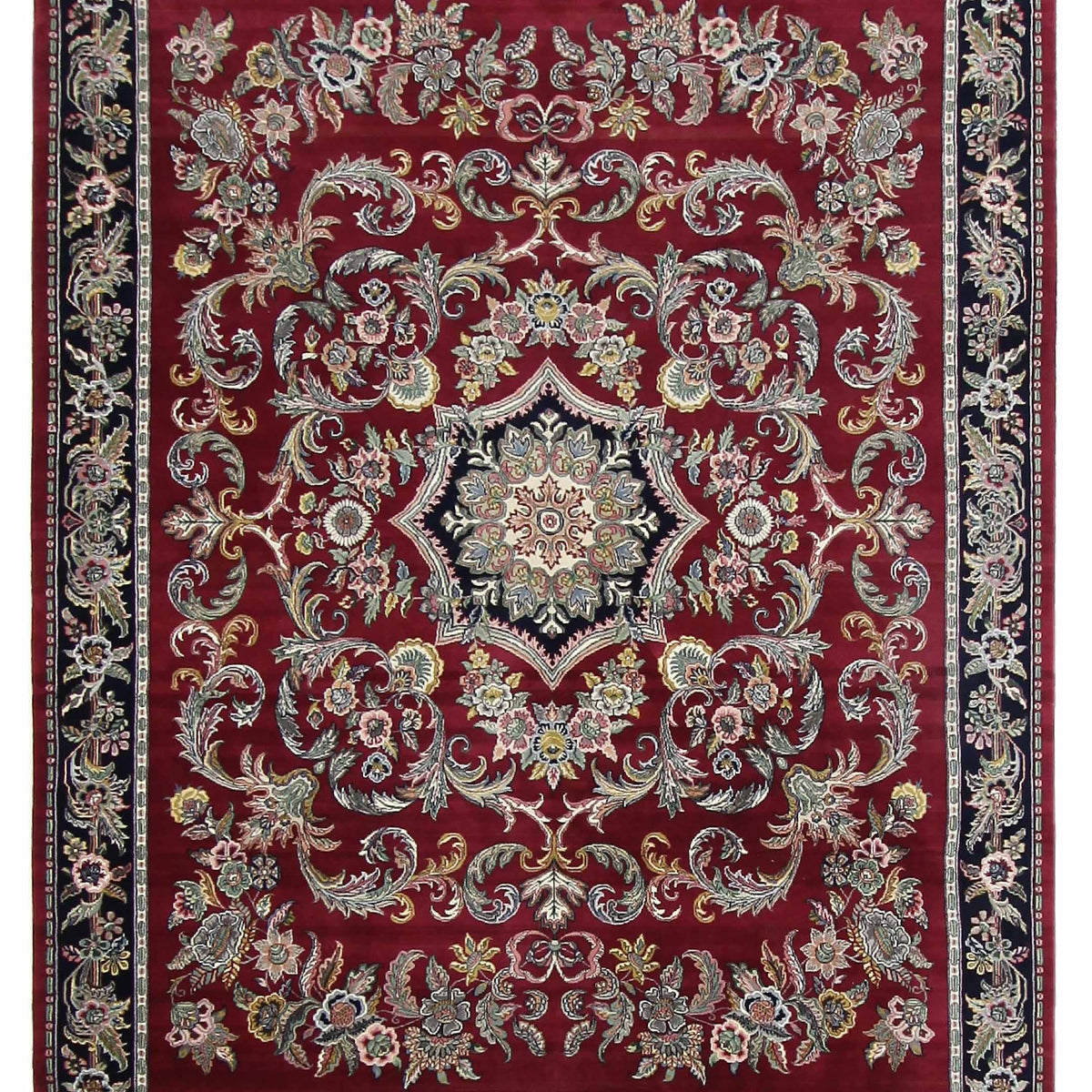 Pacific Loom  Burgundy Black Traditional