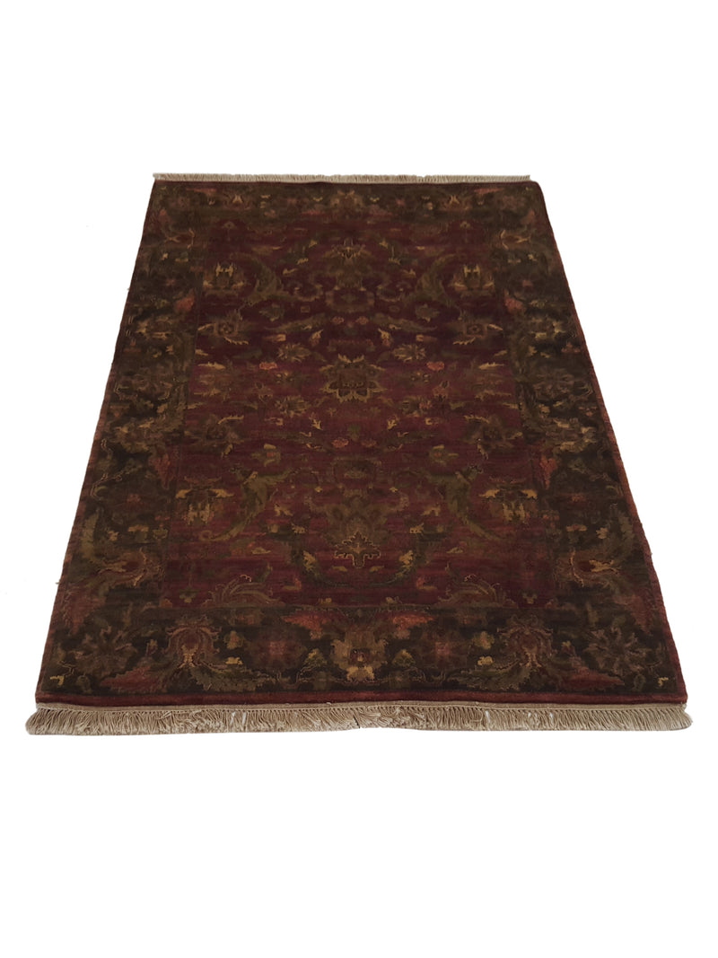 Pacific Agra 38452 Burgundy Olive Traditional Hand Knotted Rug