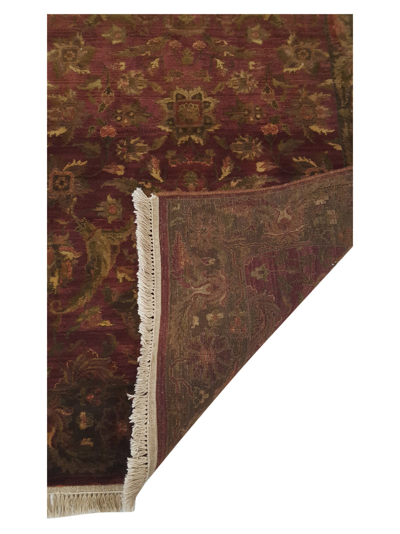 Pacific Agra 38452 Burgundy Olive Traditional Hand Knotted Rug