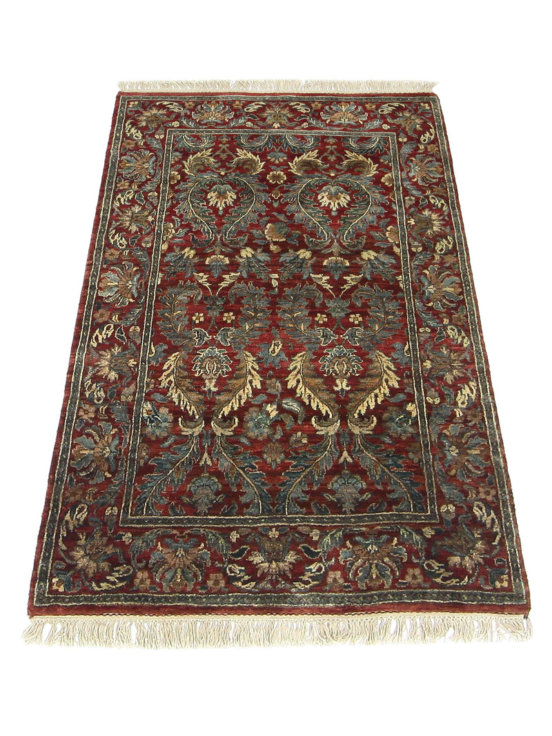Pacific Agra 38453 Red Red Traditional Hand Knotted Rug