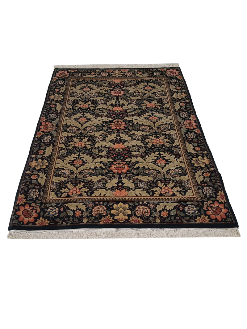 Pacific Agra 38456 Black Green Traditional Hand Knotted Rug