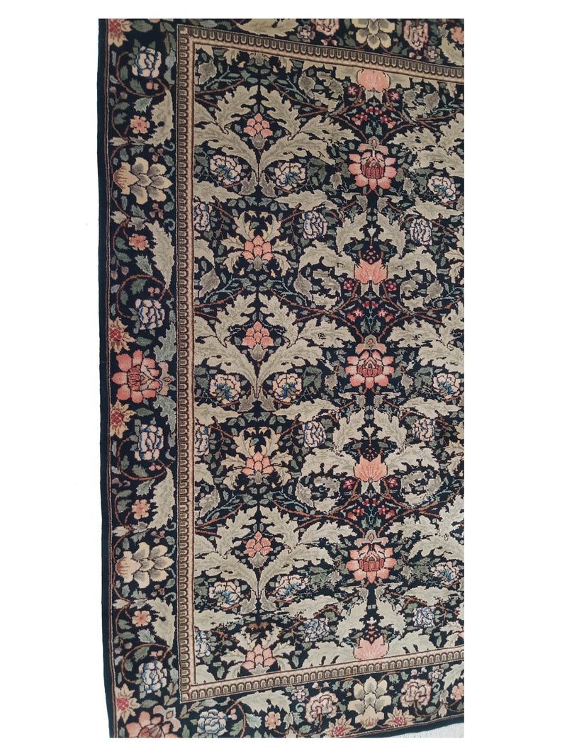 Pacific Agra 38456 Black Green Traditional Hand Knotted Rug