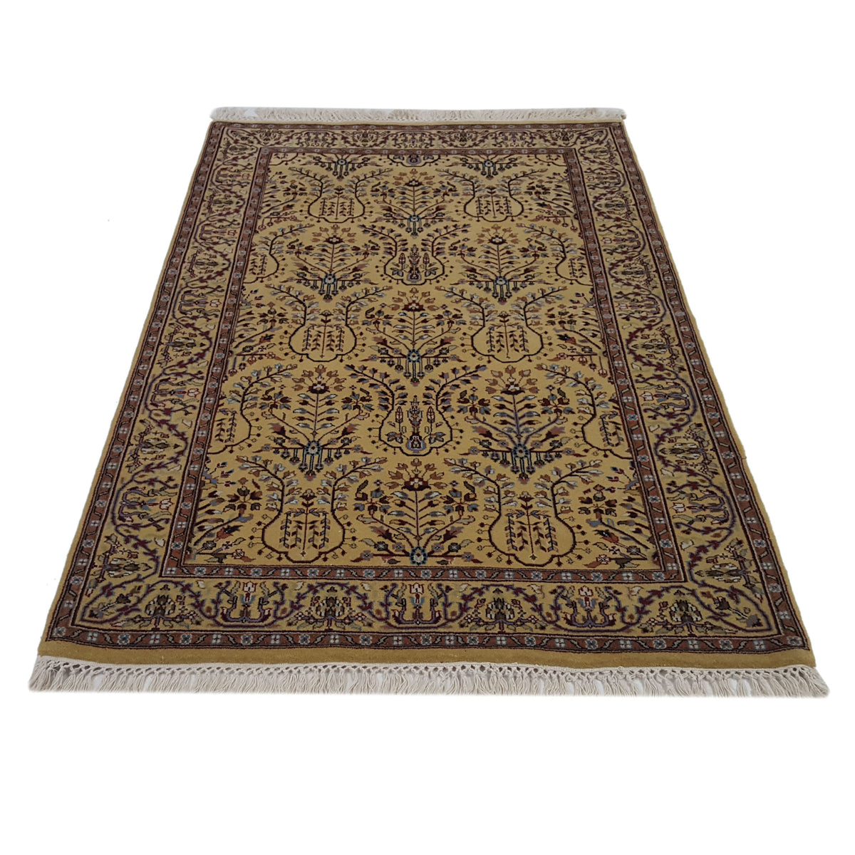 Pacific Sarouk 38457 Gold Gold Traditional Hand Knotted Rug