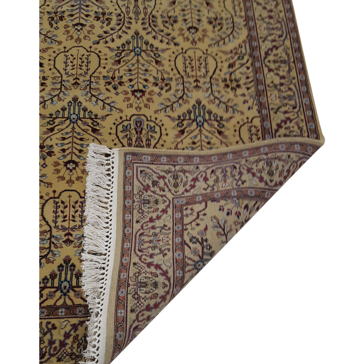 Pacific Sarouk 38457 Gold Gold Traditional Hand Knotted Rug