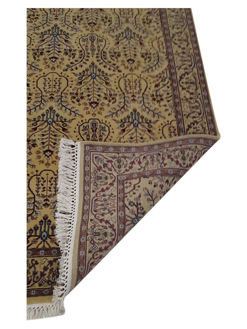 Pacific Sarouk 38457 Gold Gold Traditional Hand Knotted Rug