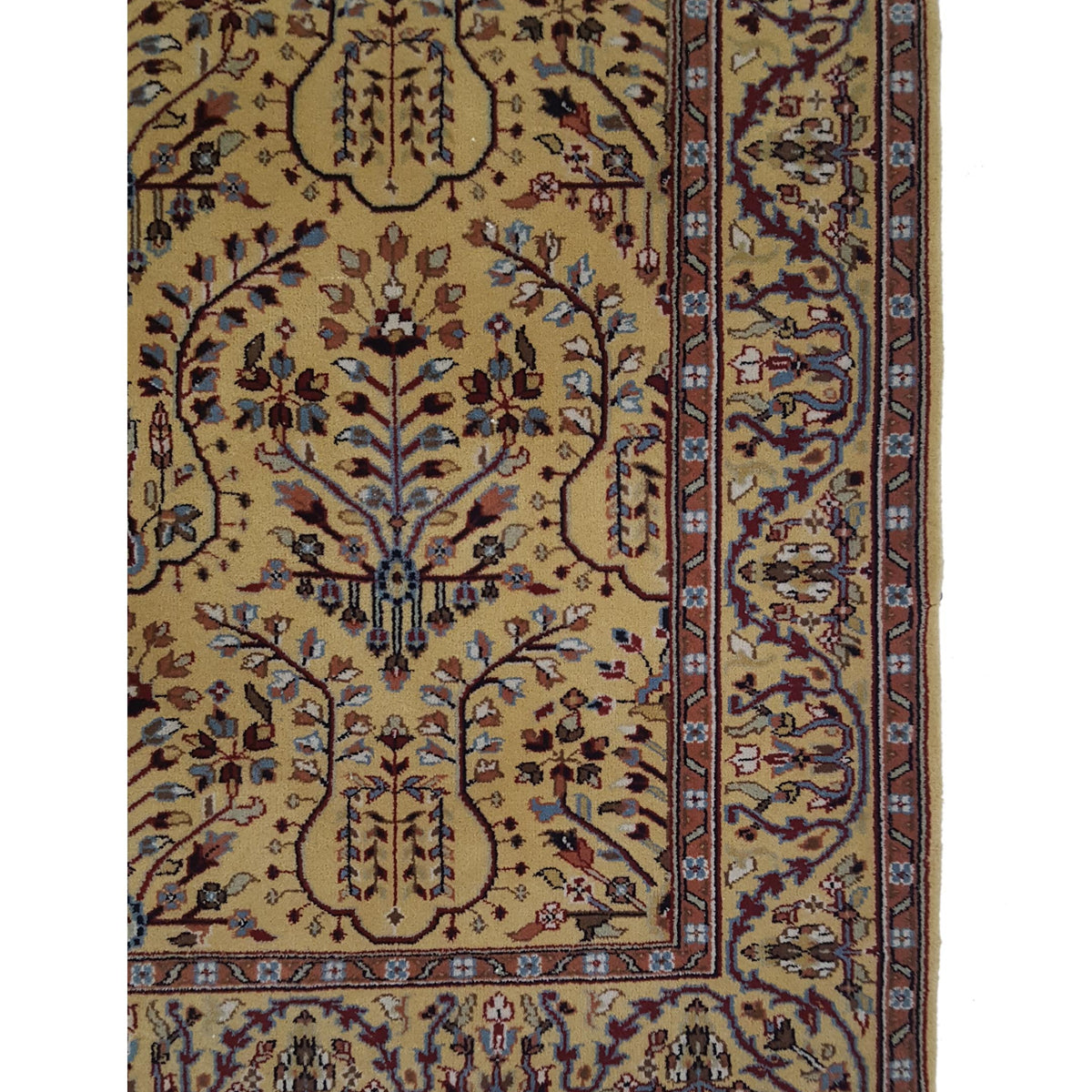 Pacific Sarouk 38457 Gold Gold Traditional Hand Knotted Rug