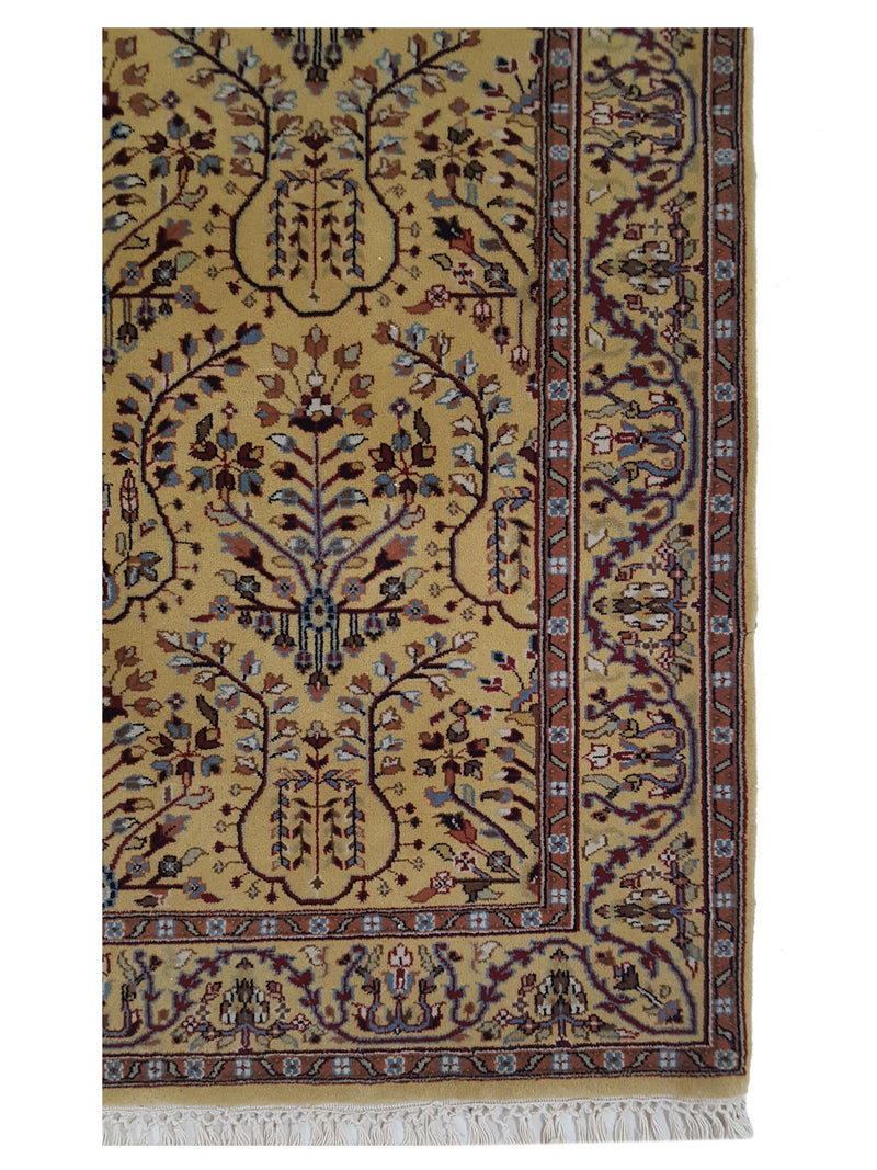 Pacific Sarouk 38457 Gold Gold Traditional Hand Knotted Rug