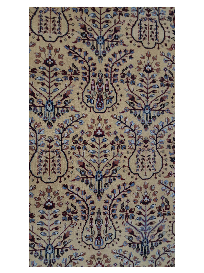 Pacific Sarouk 38457 Gold Gold Traditional Hand Knotted Rug